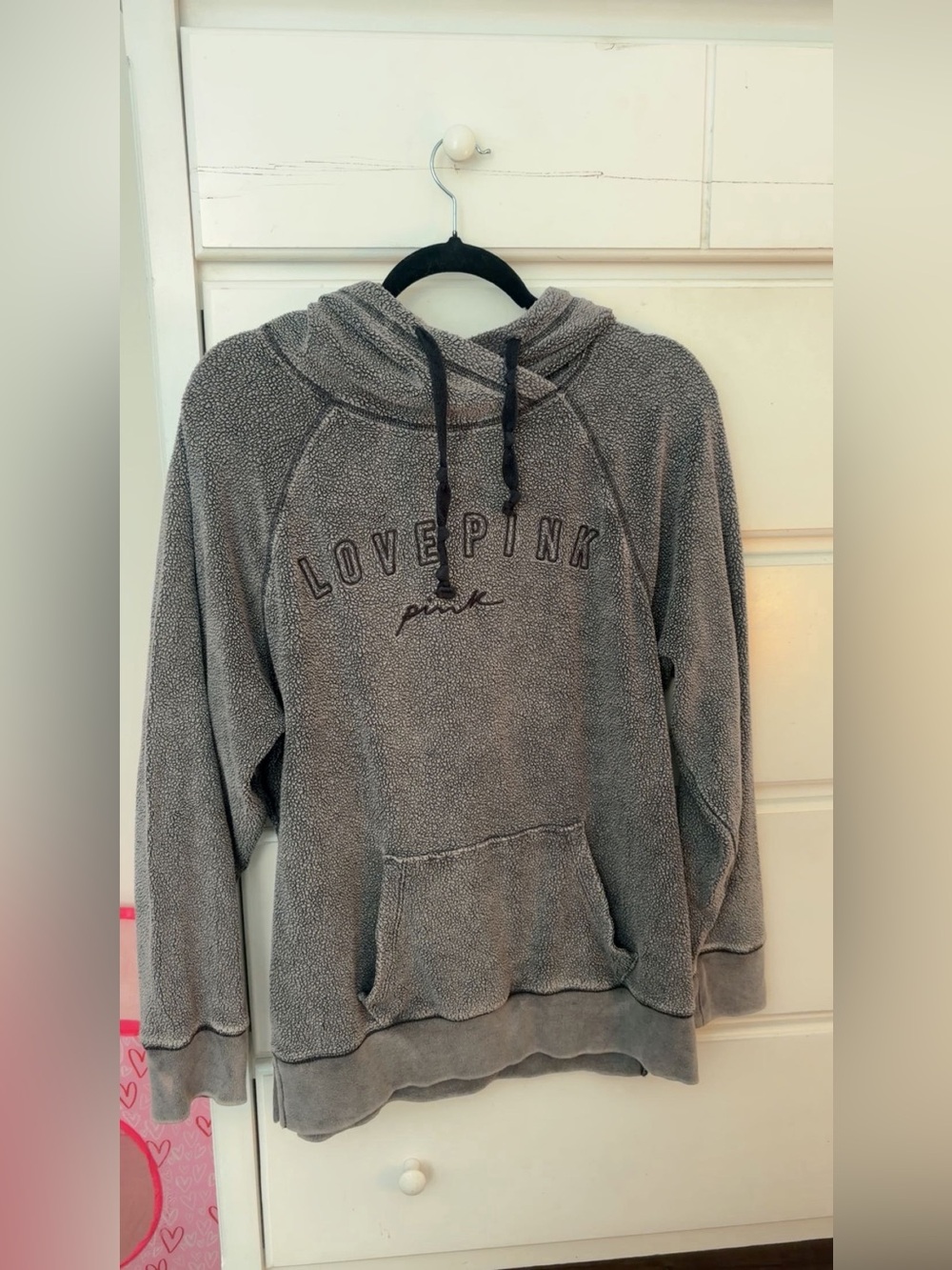 PINK sherpa hoodie